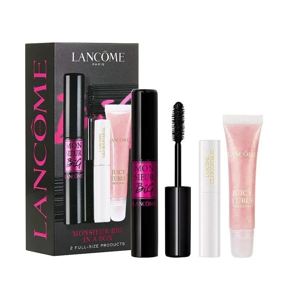 Lancome Monsieur Big In A Box Makeup Gift Set Mascara Lip‎ Gloss Cils Booster XL